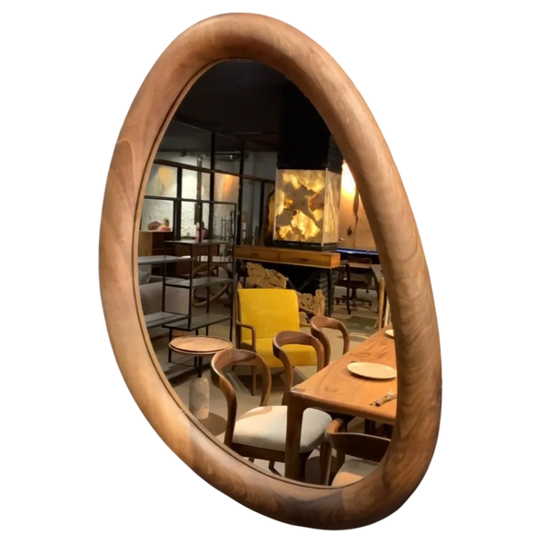 Oslo Ahşap Oval Epoksi Ayna - WA-A-002